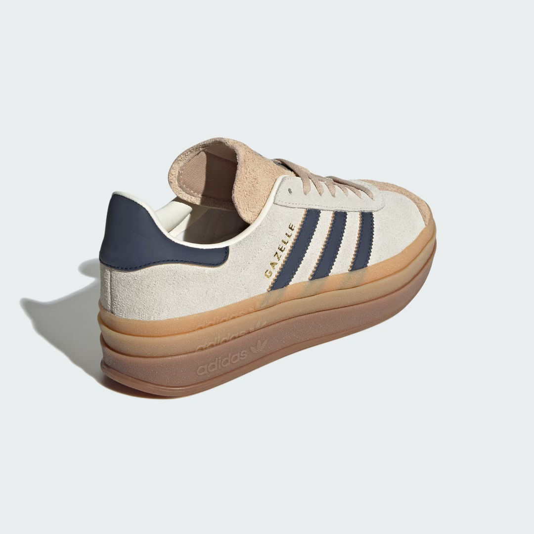 adidas Gazelle Bold W Cream White Night Indigo Beżowe JQ5126