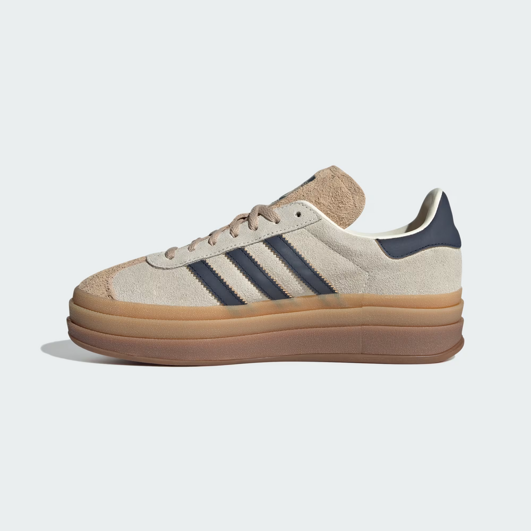 adidas Gazelle Bold W Cream White Night Indigo Beżowe JQ5126