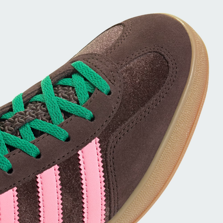 Adidas Gazelle Indoor "Dark Brown Glow Pink" Welurowe Brązowe JI2714