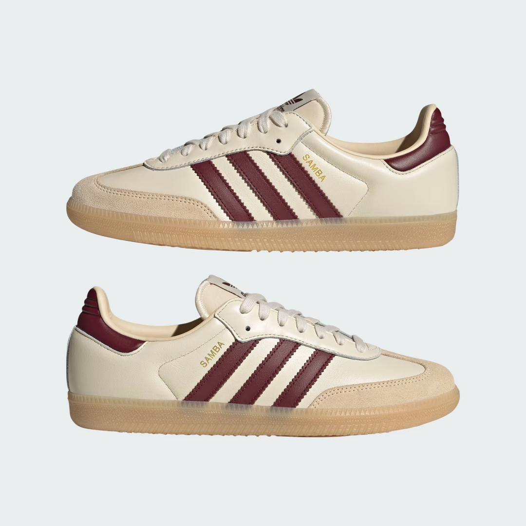 adidas Samba OG "Shadow Red" Beżowe Czerwone JS3830