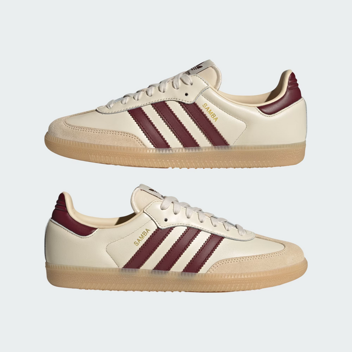 adidas Samba OG "Shadow Red" Beżowe Czerwone JS3830