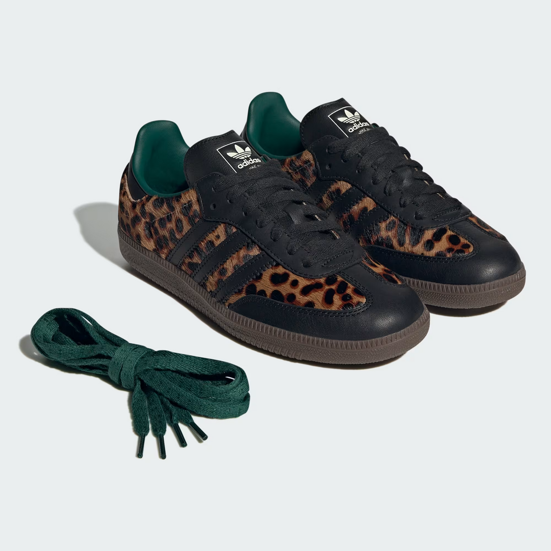 Adidas Samba OG "Core Black Collegiate Green" Panterka Brązowe JI2735