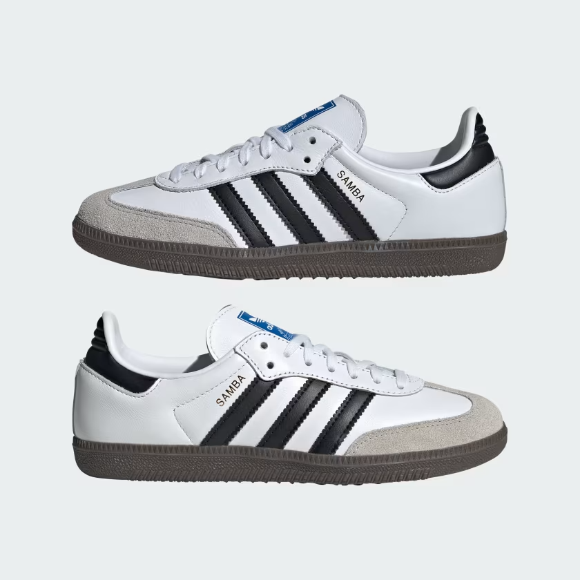 adidas Samba OG J "Cloud White Core Black" Białe IE3675
