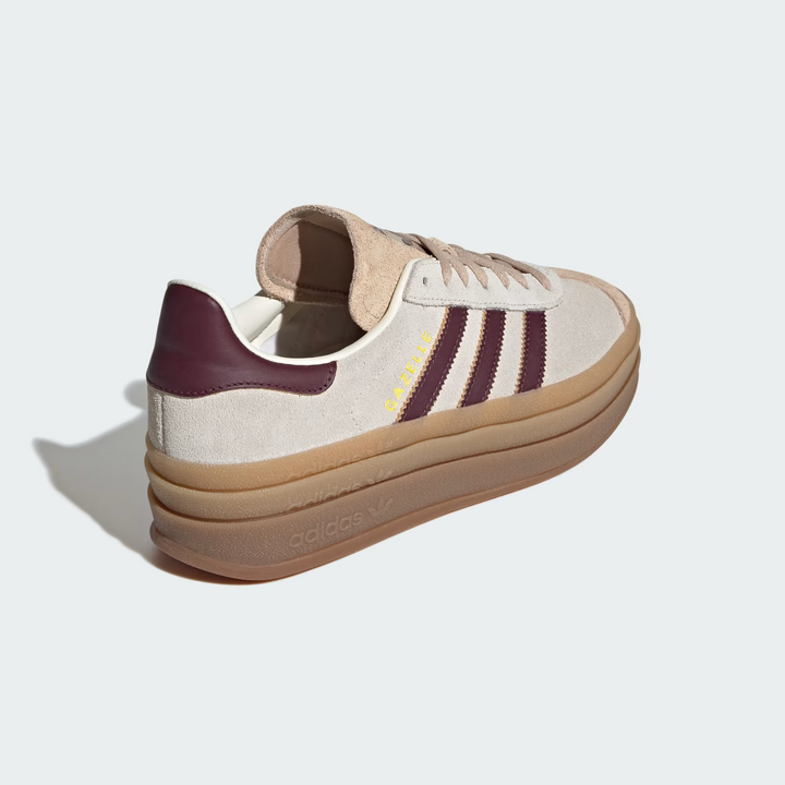 Adidas Gazelle Bold "Cream White Maroon" Beżowe JQ5127