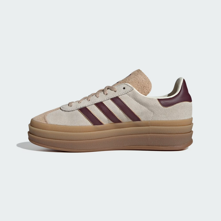 Adidas Gazelle Bold "Cream White Maroon" Beżowe JQ5127