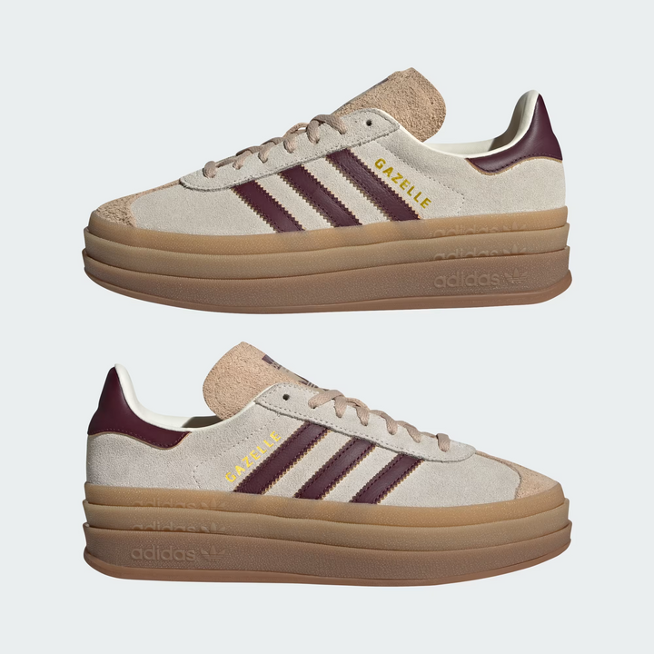 Adidas Gazelle Bold "Cream White Maroon" Beżowe JQ5127