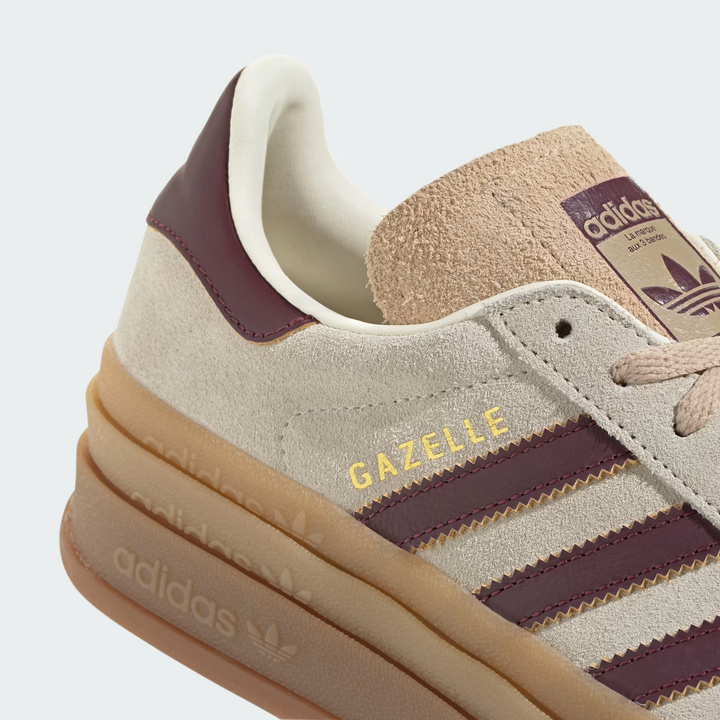 Adidas Gazelle Bold "Cream White Maroon" Beżowe JQ5127
