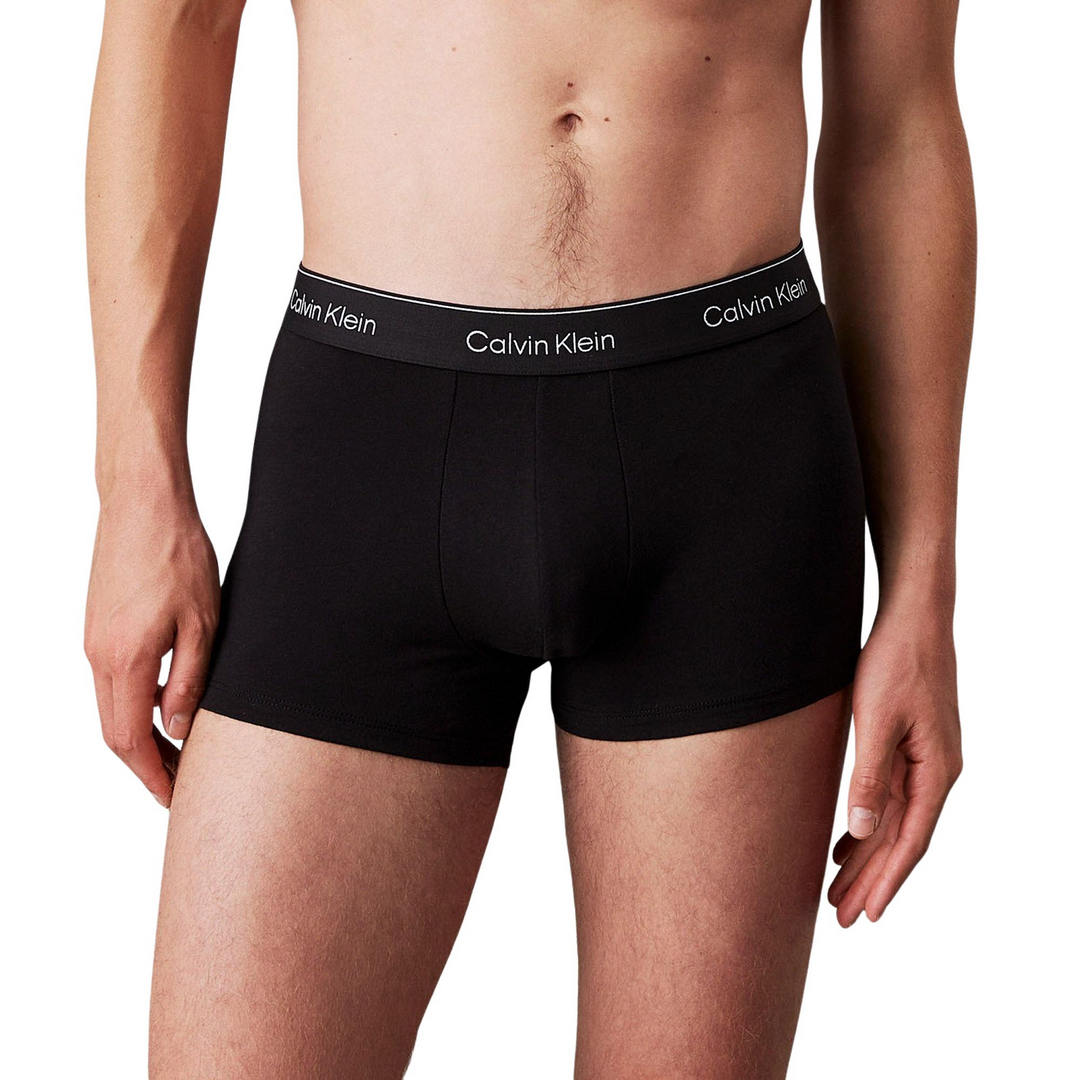 Calvin Klein Icon Cotton Stretch Trunk Boxershorts (3-pack) Czarne Bokserki Męskie LV00NB4392-VR9