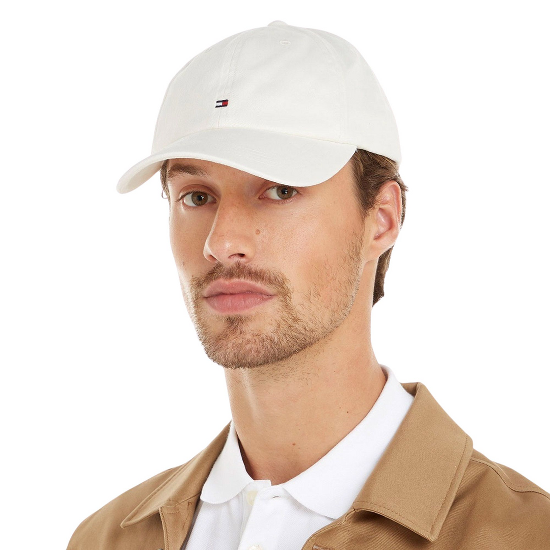 Tommy Hilfiger 1985 Soft 6-Panel Flag Cap Biała Czapka z Daszkiem AM0AM12531-YBH