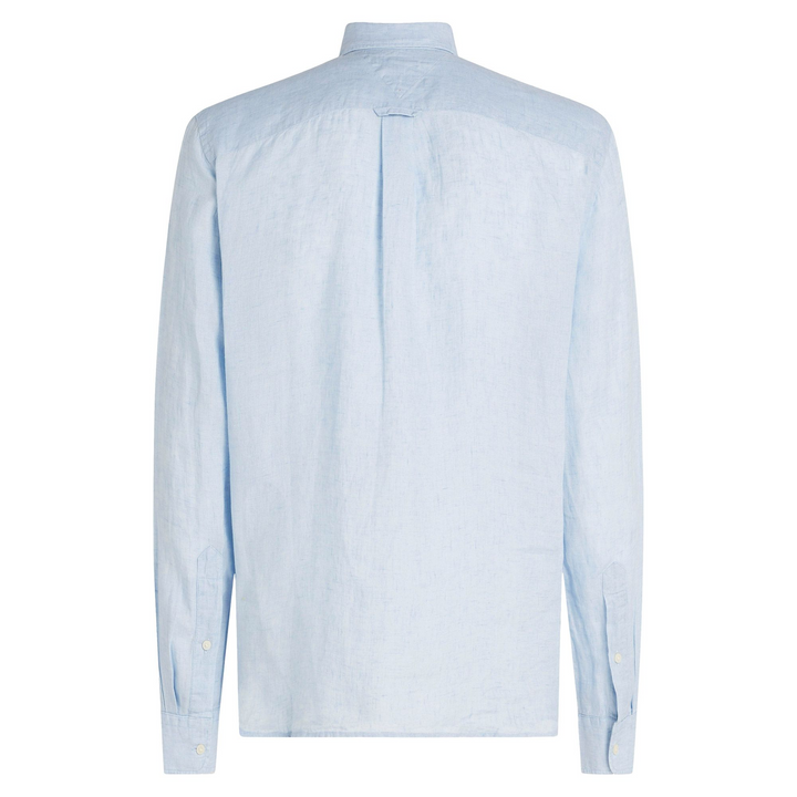Tommy Hilfiger Regular Fit Lniana Męska Koszula Niebieska MW0MW34602-C1O