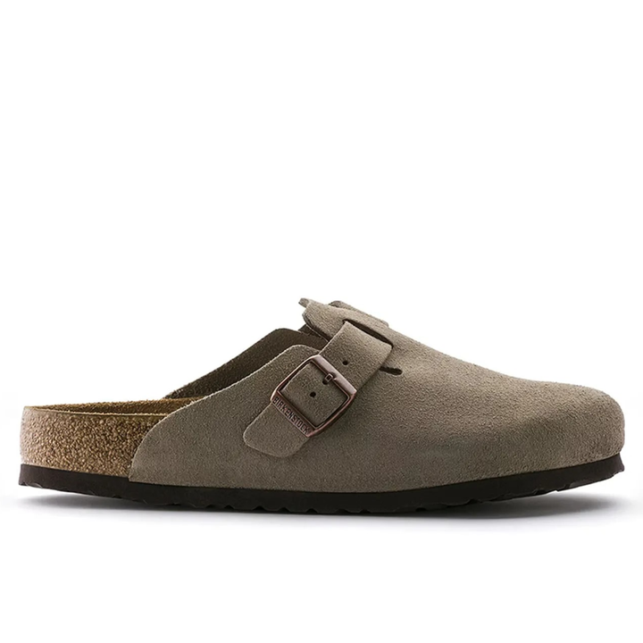 Birkenstock Boston "Taupe" Beżowe Klapki Damskie 0560773