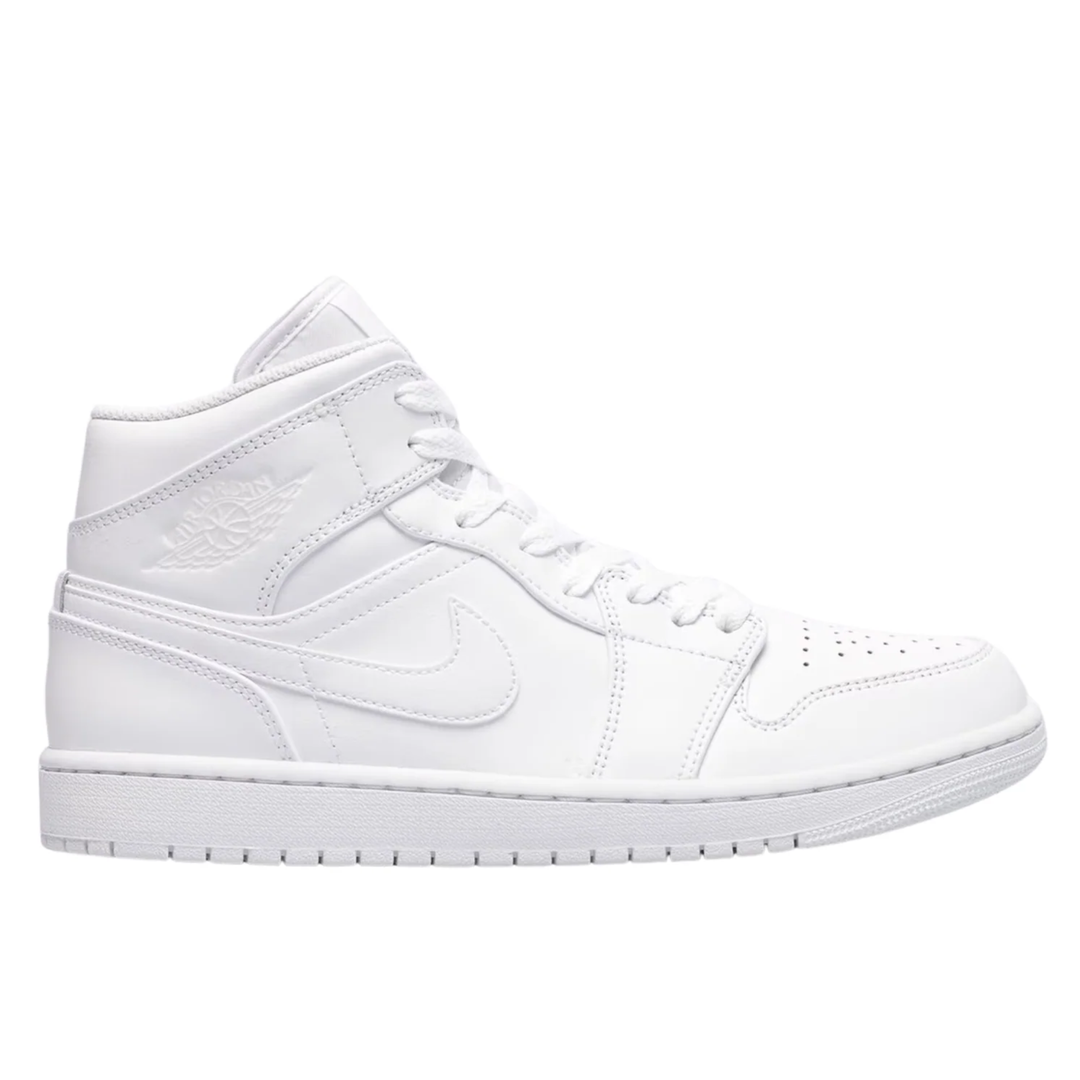 Air Jordan 1 Mid "Triple White" 554724-136