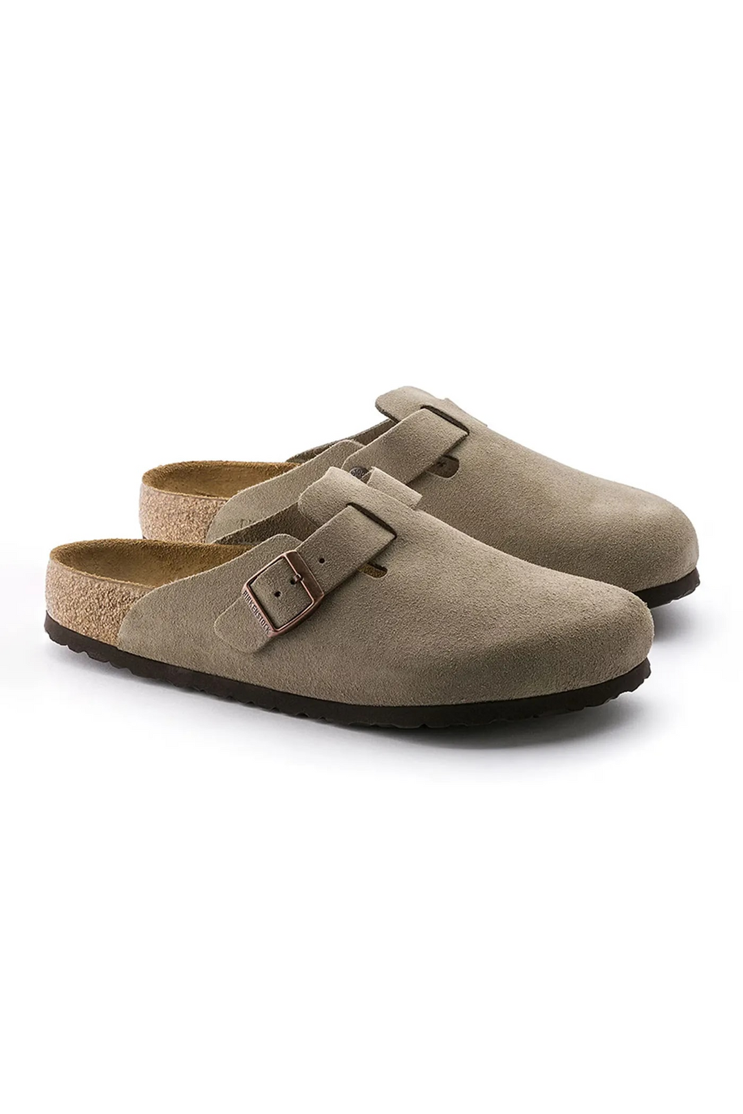 Birkenstock Boston "Taupe" Beżowe Klapki Damskie 0560773