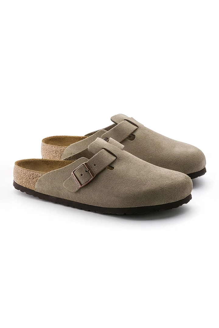 Birkenstock Boston "Taupe" Beżowe Klapki Damskie 0560773