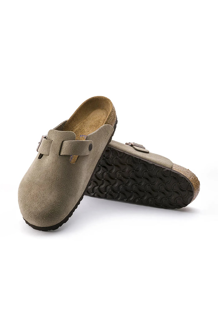 Birkenstock Boston "Taupe" Beżowe Klapki Damskie 0560773