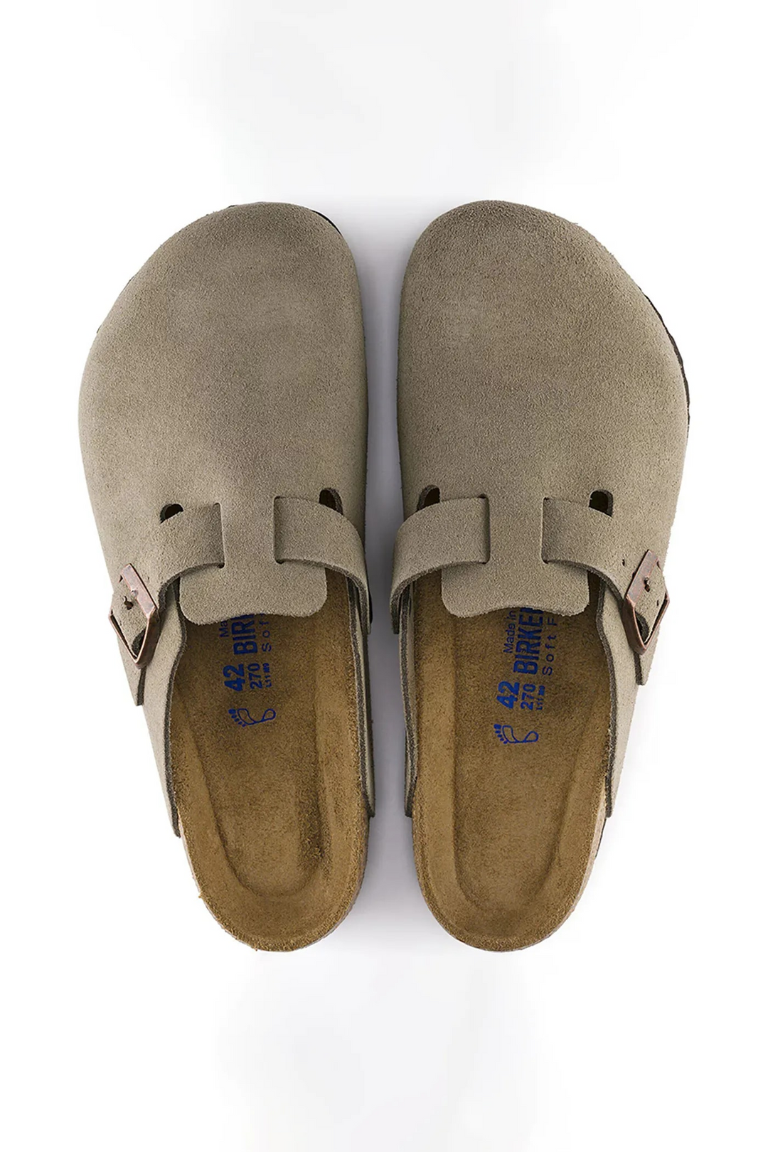 Birkenstock Boston "Taupe" Beżowe Klapki Damskie 0560773