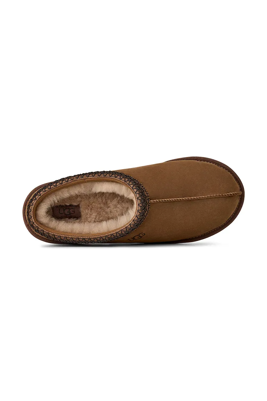 UGG Tasman II Nubuck "Dark Chestnut" 1175070-DKC – brązowe kapcie unisex
