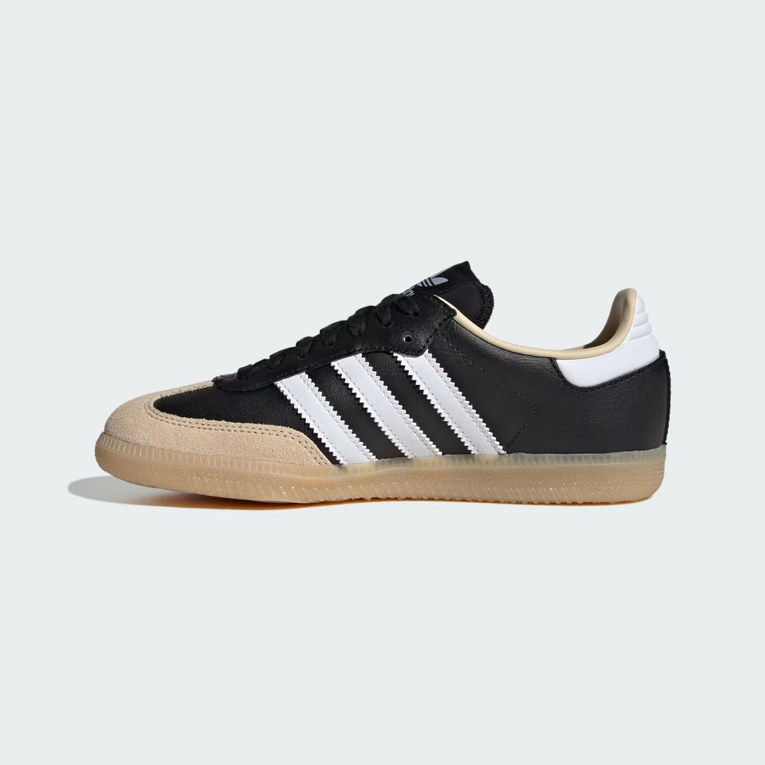Adidas Samba OG J "Black White Beige Gum" Czarne JQ8555