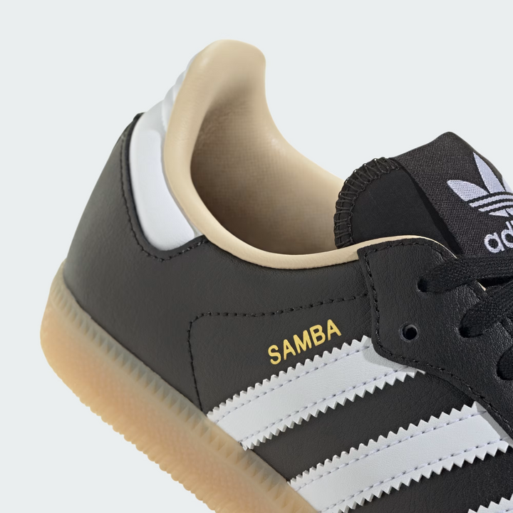 Adidas Samba OG J "Black White Beige Gum" Czarne JQ8555