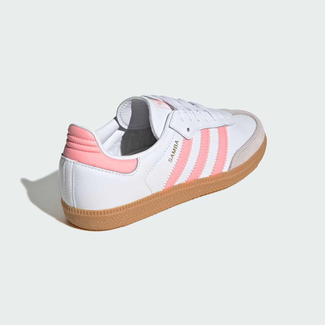 Adidas Samba OG J "White Coral Pink" Białe Różowe JP5480