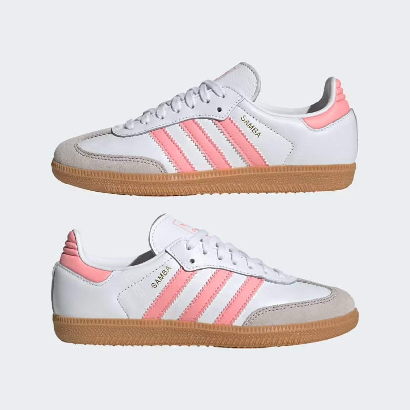 Adidas Samba OG J "White Coral Pink" Białe Różowe JP5480
