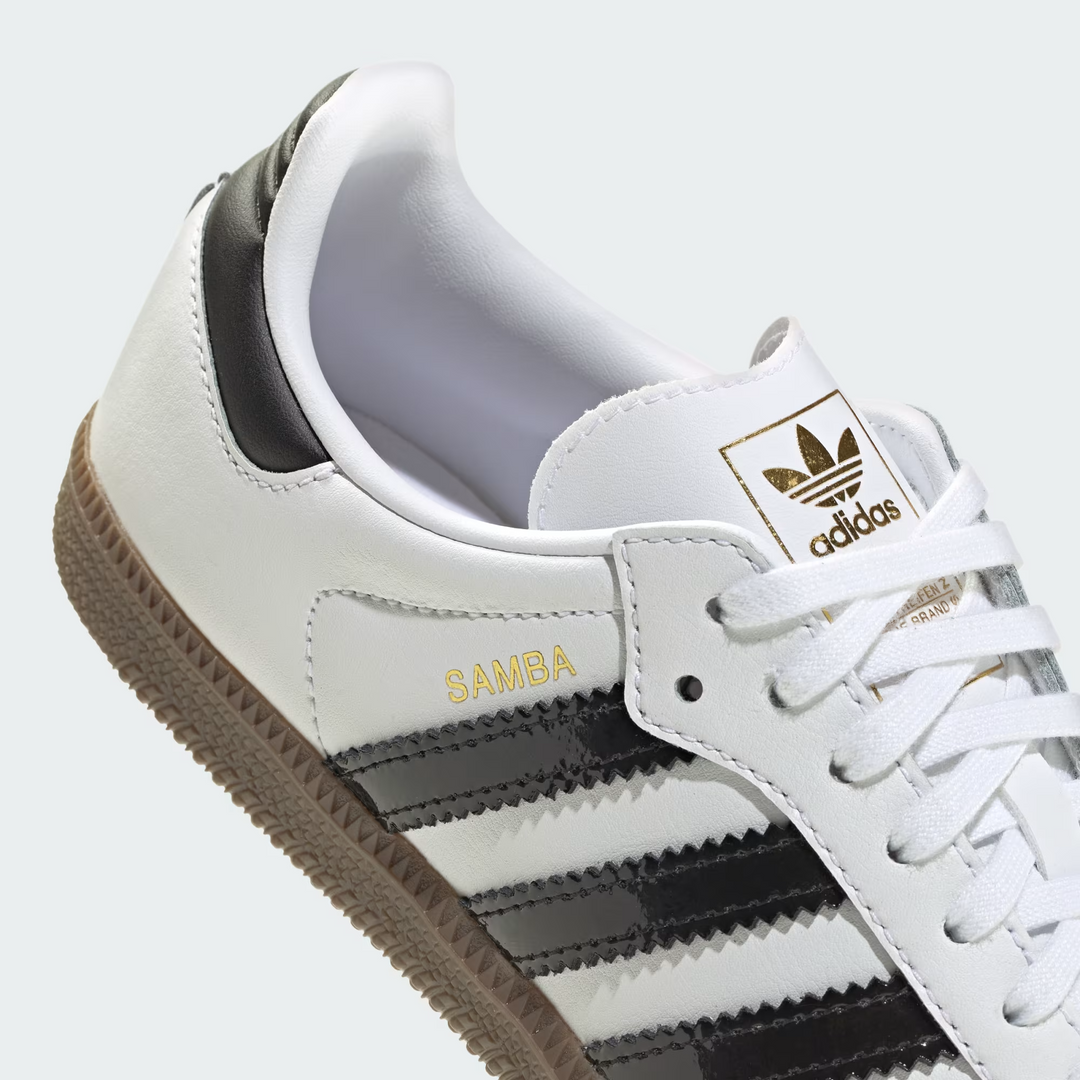 Adidas Samba OG J "Black White" Białe JQ2846