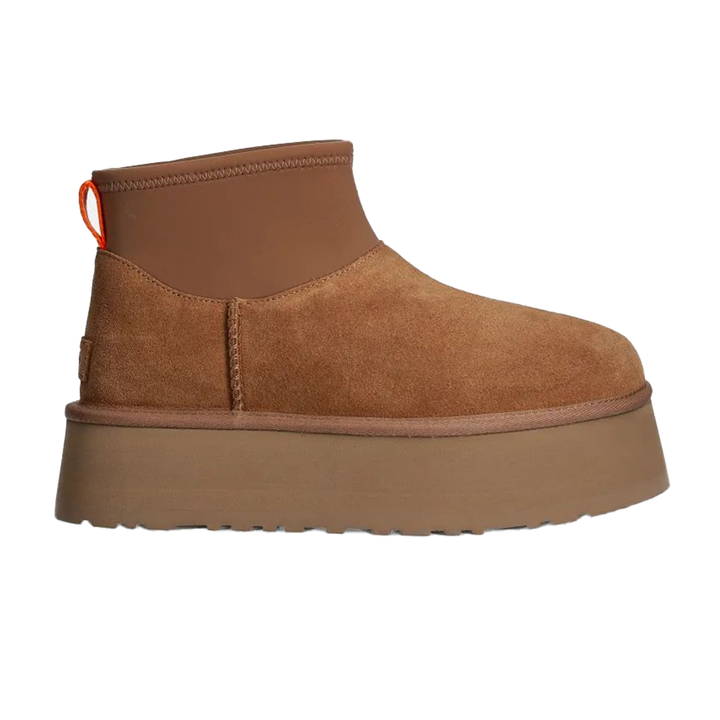 UGG śniegowce zamszowe Classic Mini Dipper "Chestnut" Brązowe 1168170-CHE