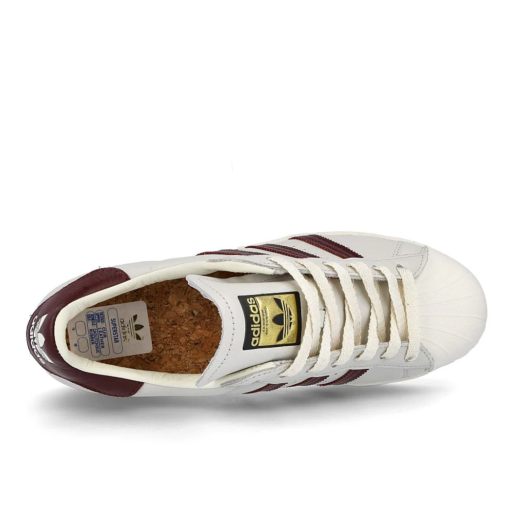 Adidas Superstar "Off White Maroon" Białe H68187
