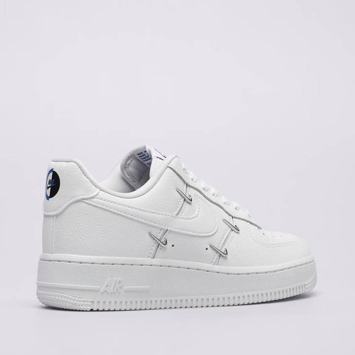 Nike Air Force 1 Low '07 LV8 "White Silver Mini Swoosh" Białe Damskie Buty Sportowe Sneakersy CT1990-100