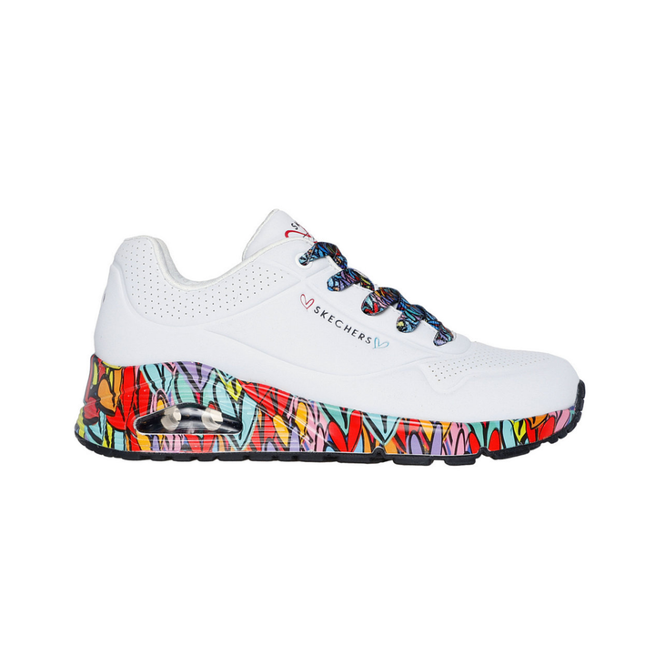 Skechers Uno Ravaged Love Białe Sportowe 177918-WMLT