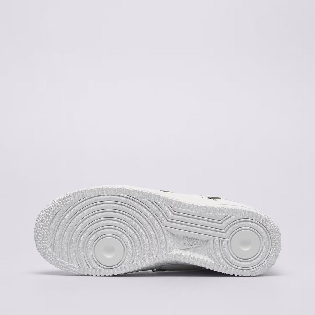 Nike Air Force 1 Low '07 LV8 "White Silver Mini Swoosh" Białe Damskie Buty Sportowe Sneakersy CT1990-100