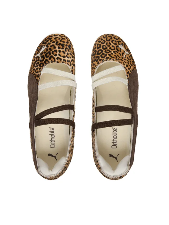 Puma Speedcat Ballet "Wild" Brązowe Baleriny Panterka 406689-01