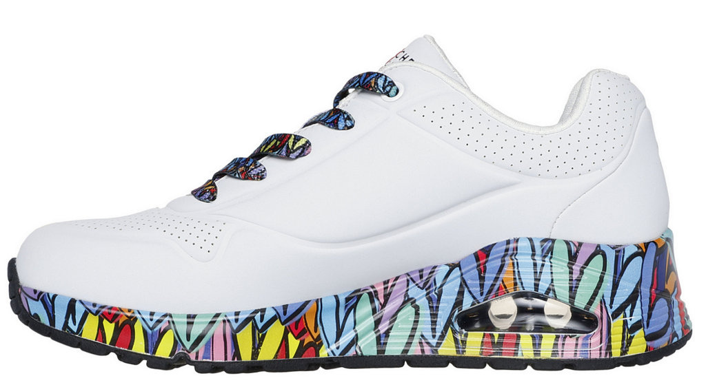 Skechers Uno Ravaged Love Białe Sportowe 177918-WMLT