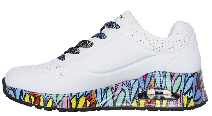 Skechers Uno Ravaged Love Białe Sportowe 177918-WMLT