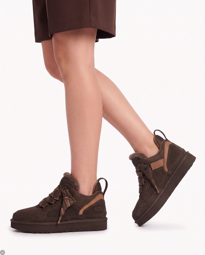 UGG Lowmel "Dusted Cocoa" 1144032-DDC – brązowe damskie sneakersy