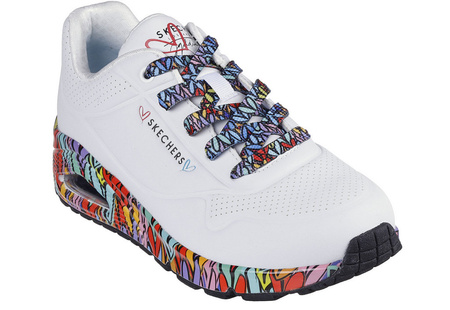 Skechers Uno Ravaged Love Białe Sportowe 177918-WMLT
